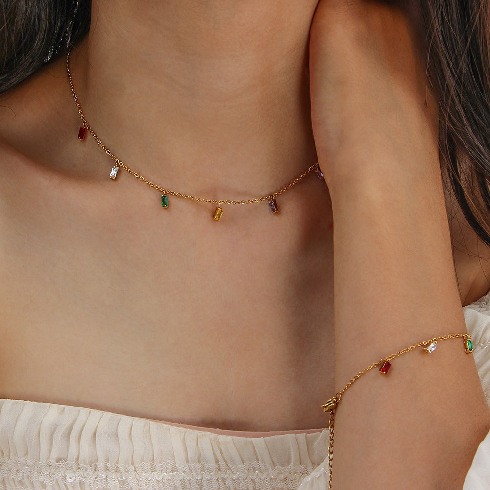 Radiant Gemstone Cuff