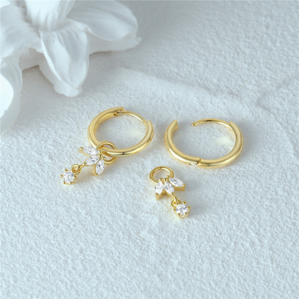 Dazzling Charm Hoops