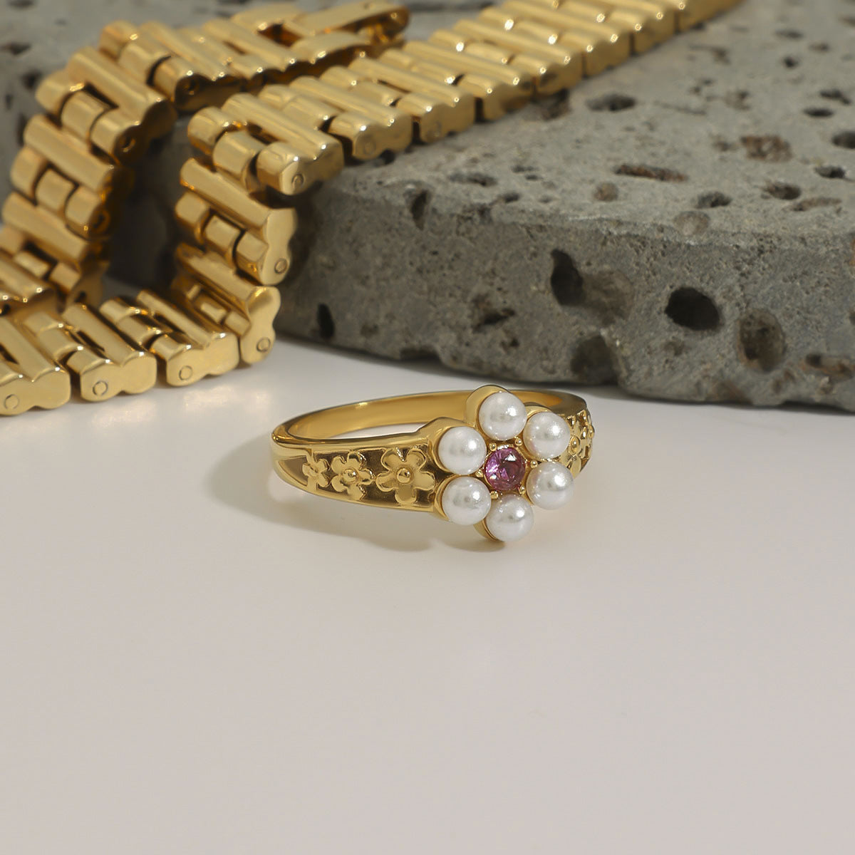 Ethereal Pearl Bloom Ring