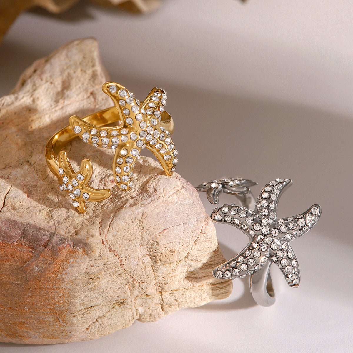 Oceanic Starfish Embrace Ring