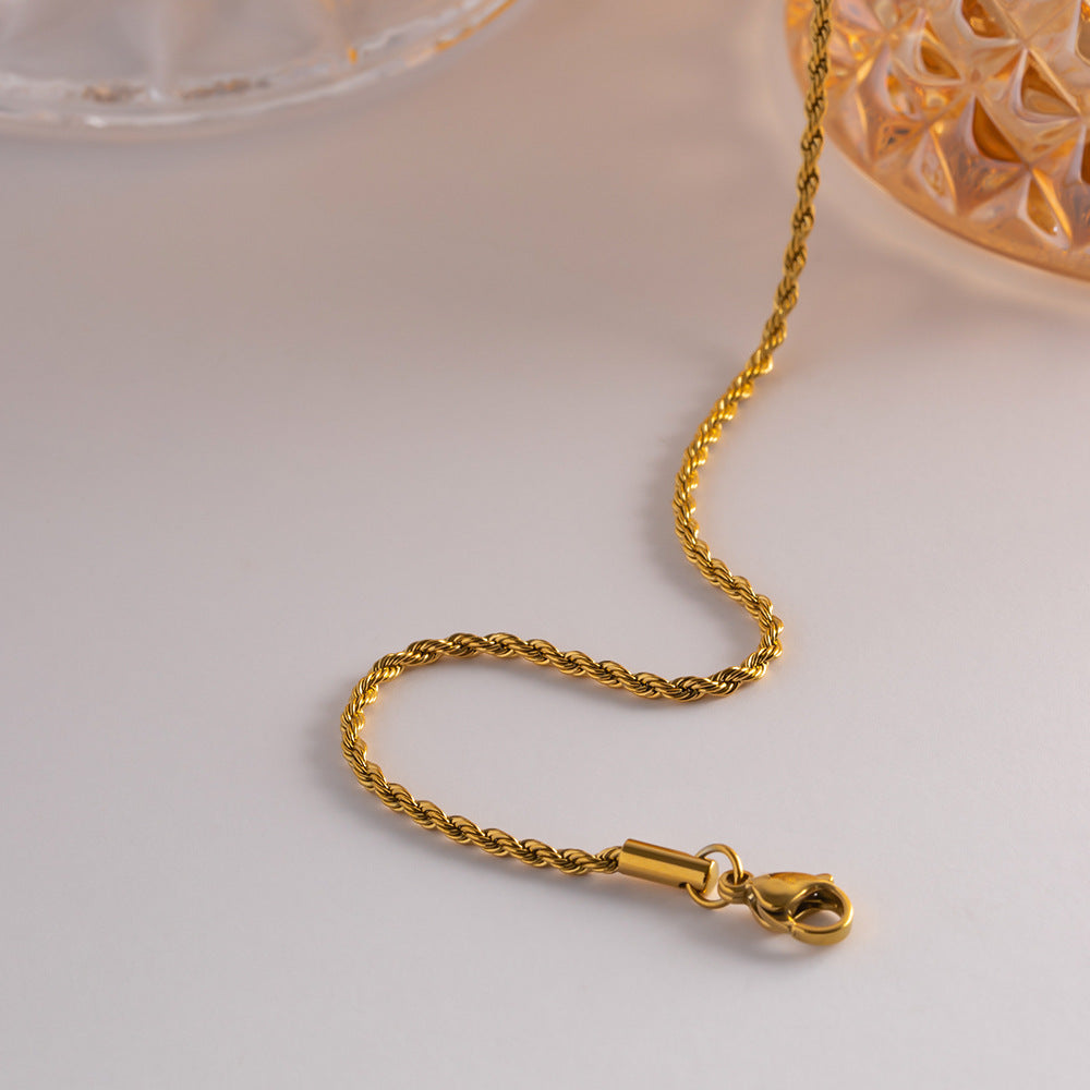 Gold Rope Chain Elegance Necklace