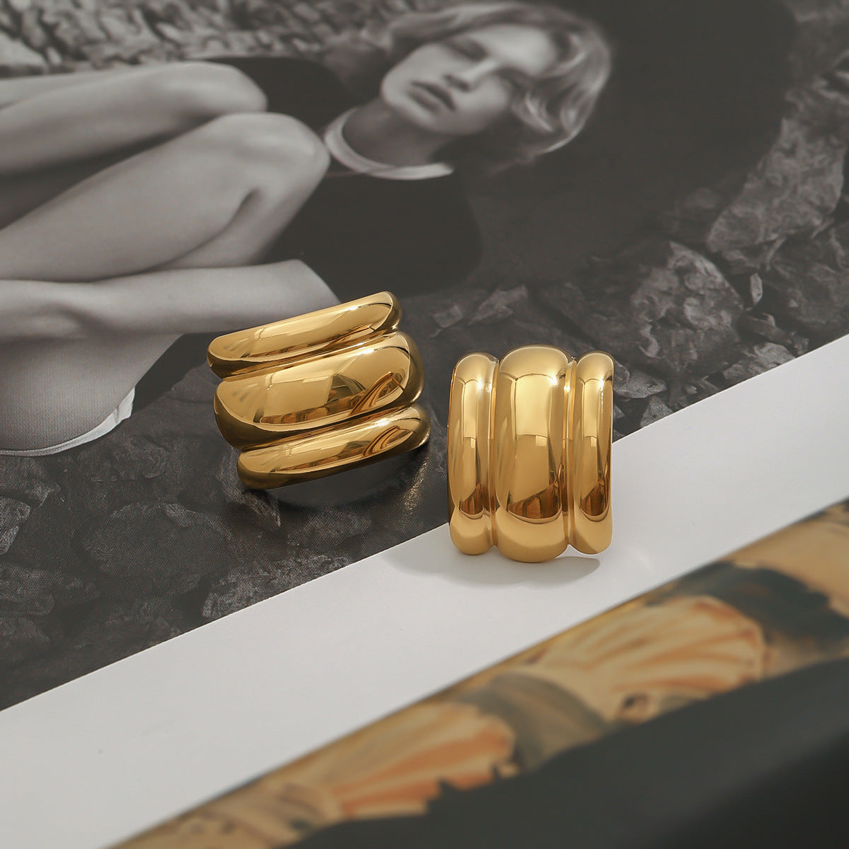 Angela Gold Swirl Earrings
