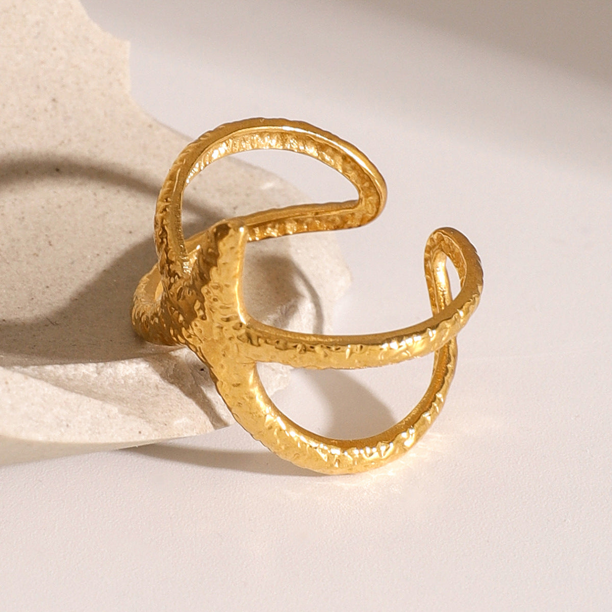 Oceanic Starfish Gold Ring