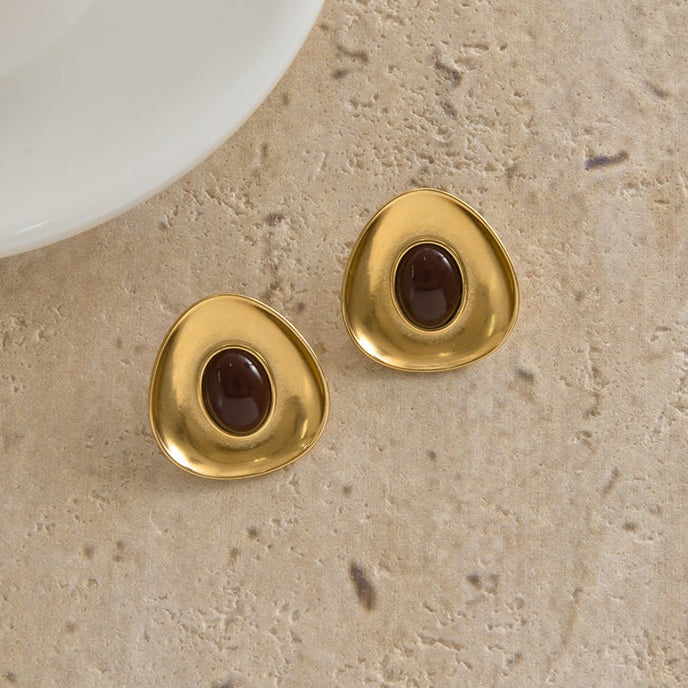 Elegant Orissa Gold Enamel Drop Earrings