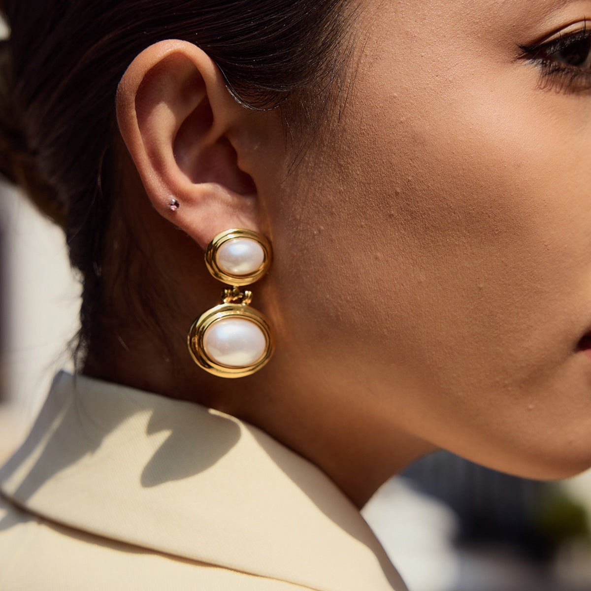 Amalfi Pearls Earrings - Sunshine Collection