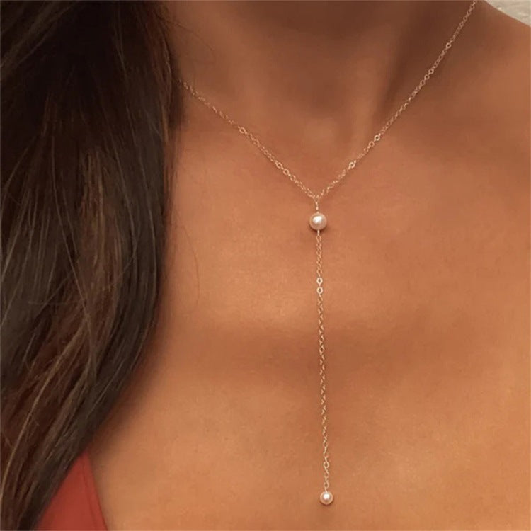 Elegant Pearl Drop Necklace