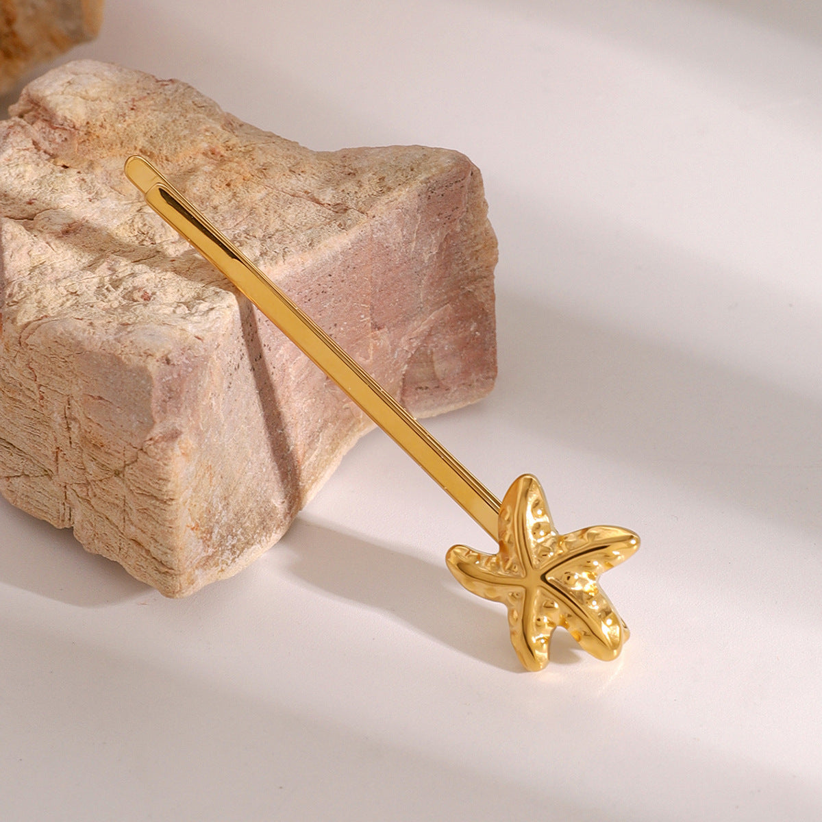Golden Starfish Nautical Pin