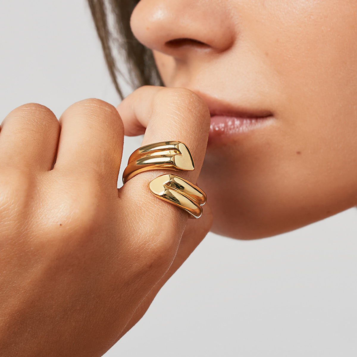Twisted Embrace Gold Ring