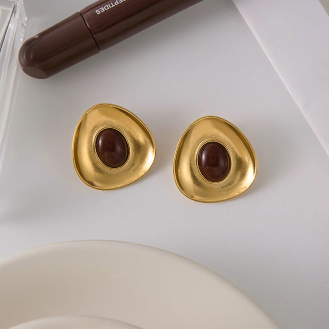 Elegant Orissa Gold Enamel Drop Earrings