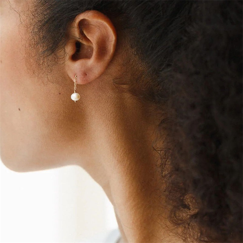 Elegant Pearl Drop Earrings