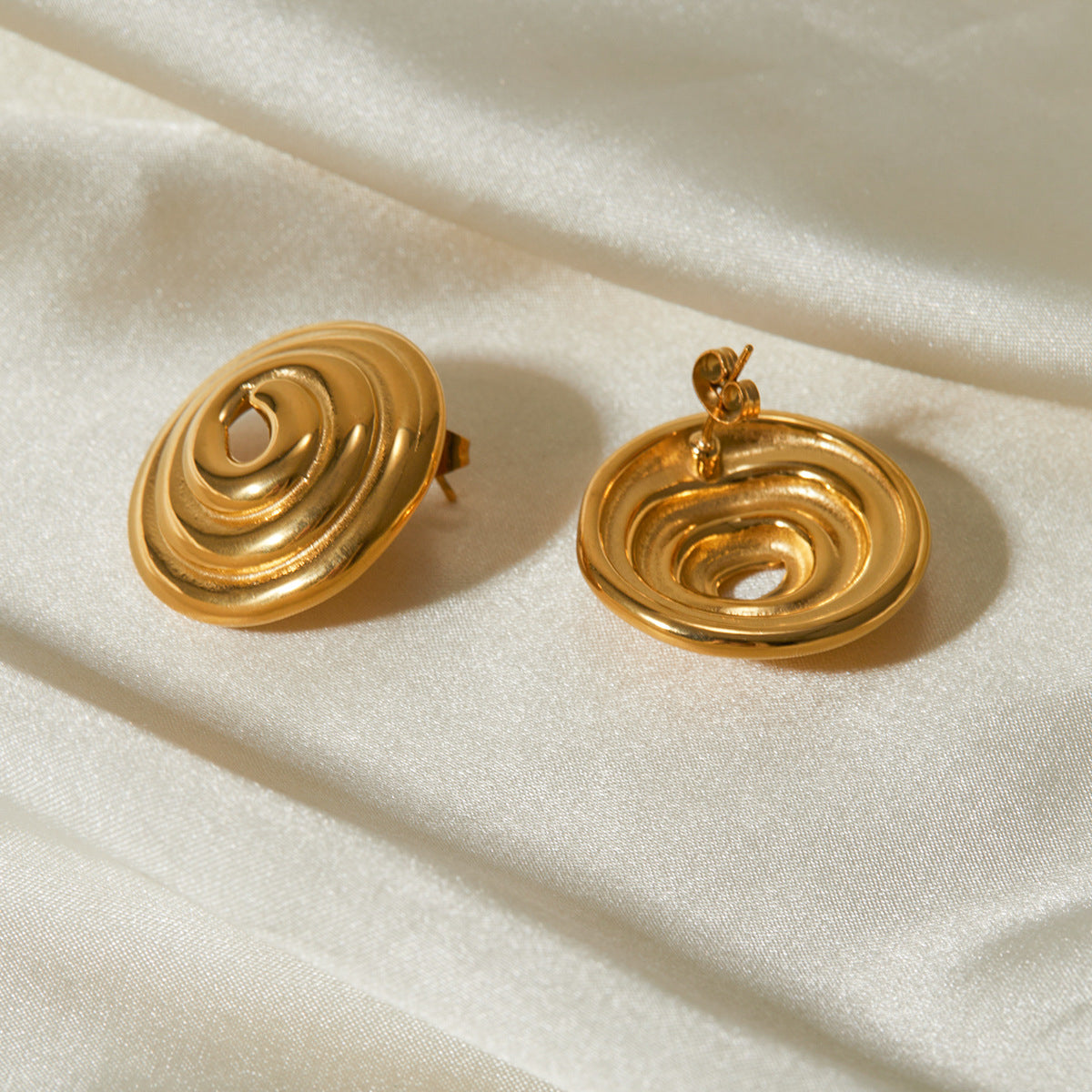Eliah Spiral Gold Earrings