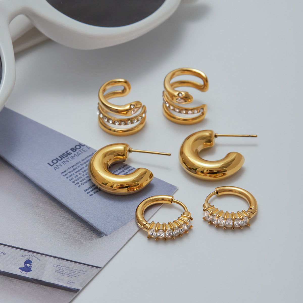 Orielle's Trio Gold Earring Set