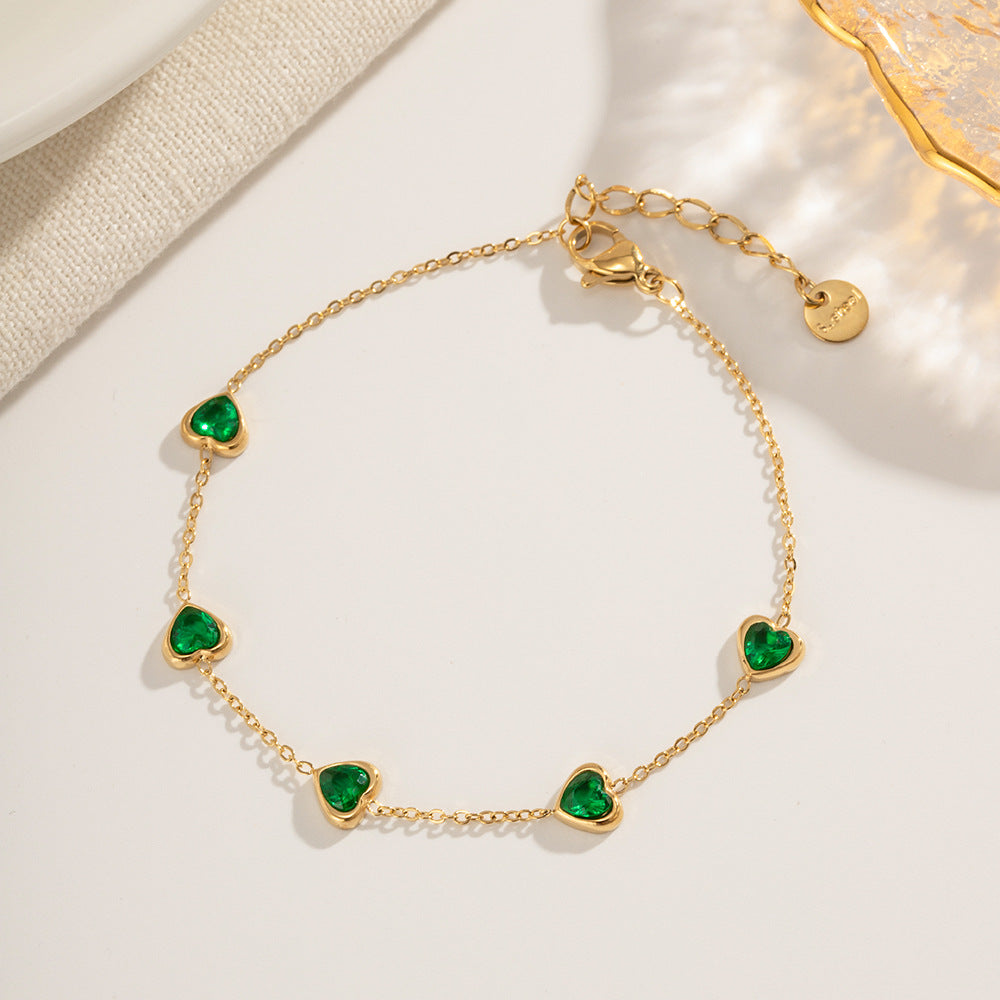 Radiant Heart Chain Bracelet