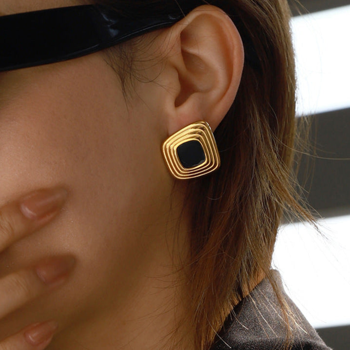 Luxe Geometric Gold Earrings