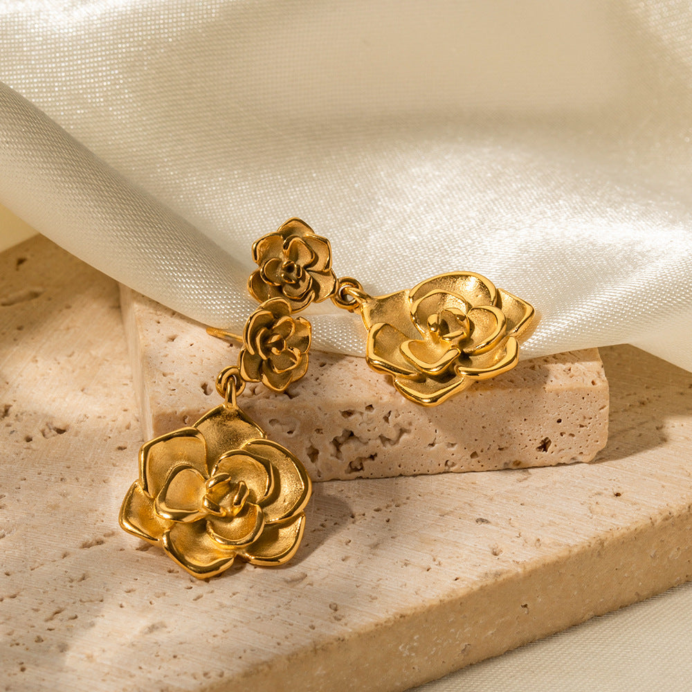 Gilded Petal Earrings