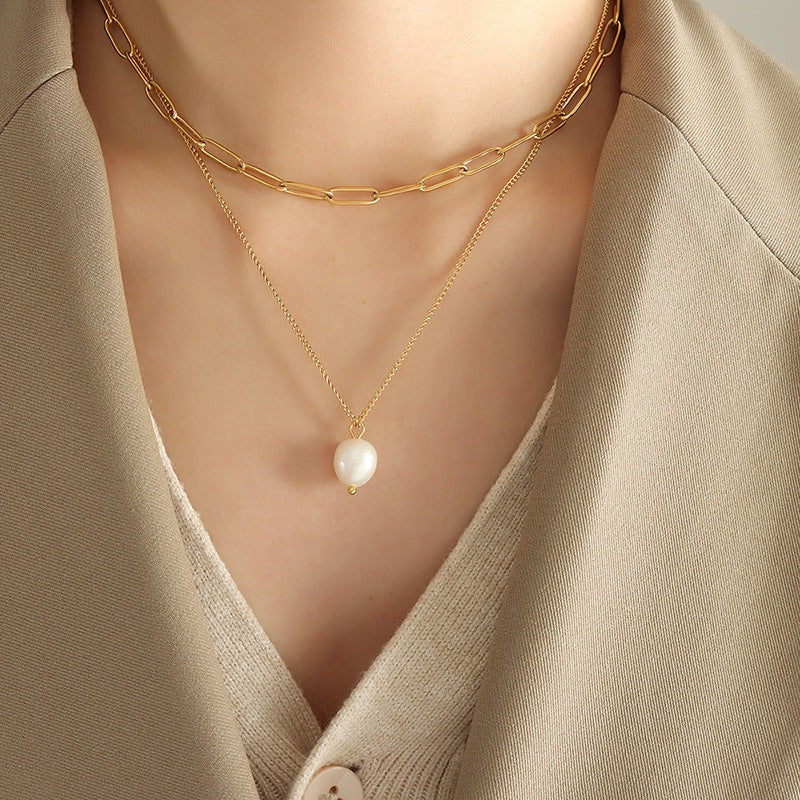 Ocean Whisper Pearl Necklace