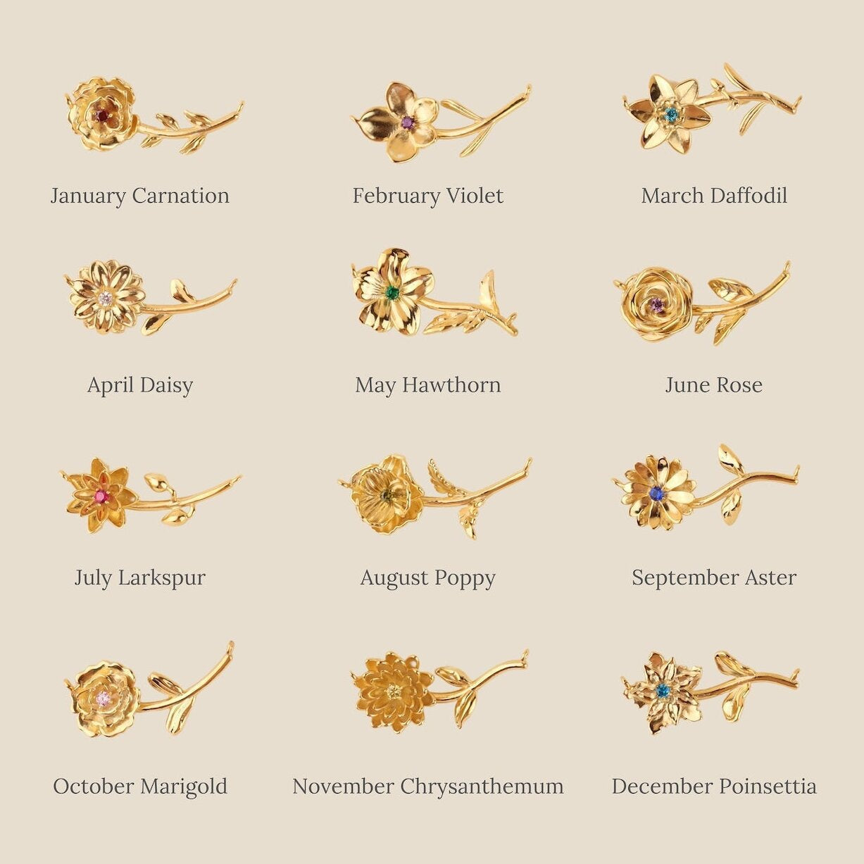 Maribelle Birth Flower Enchanted Necklace