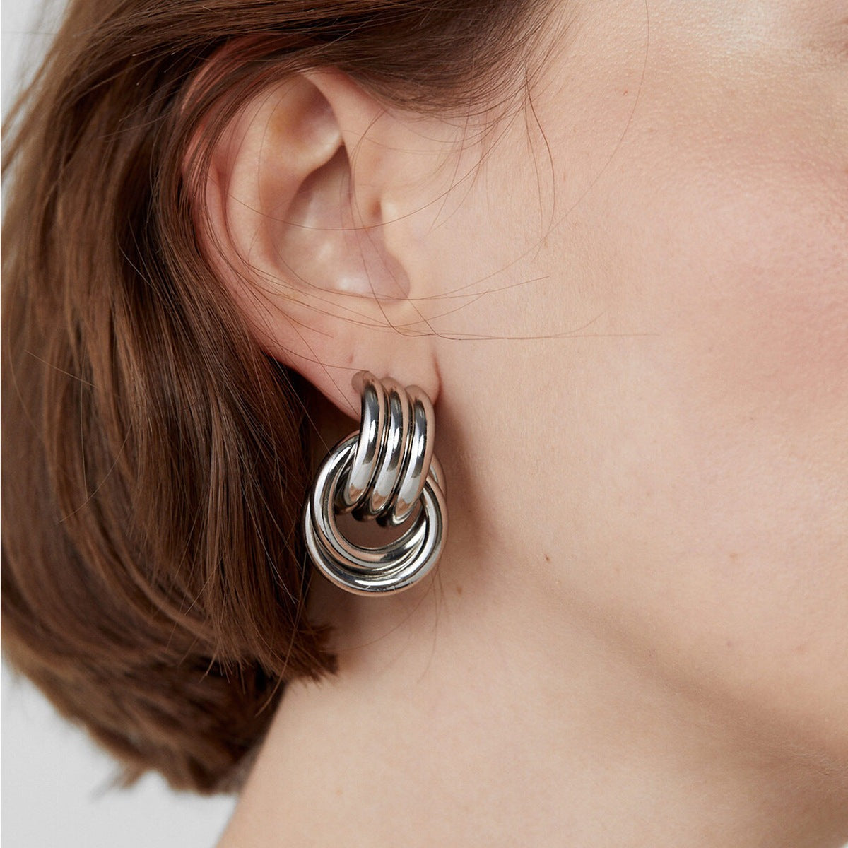 Elegant Aurora Layered Hoops