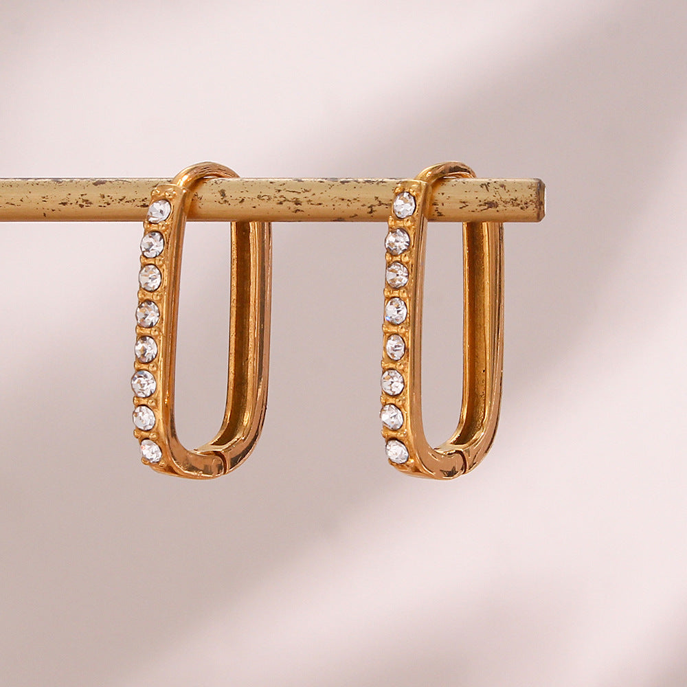 Maya Dazzling Gold Hoops