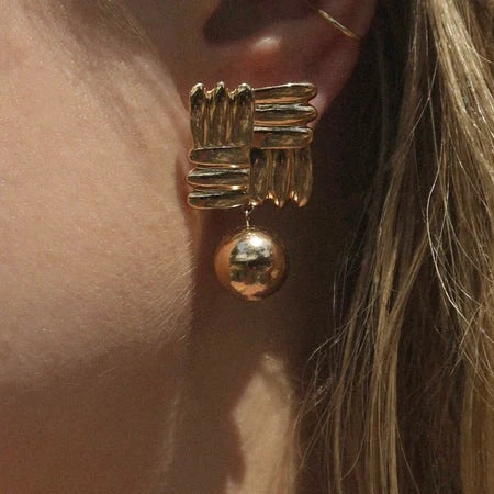 Alba Modern Gold Earrings