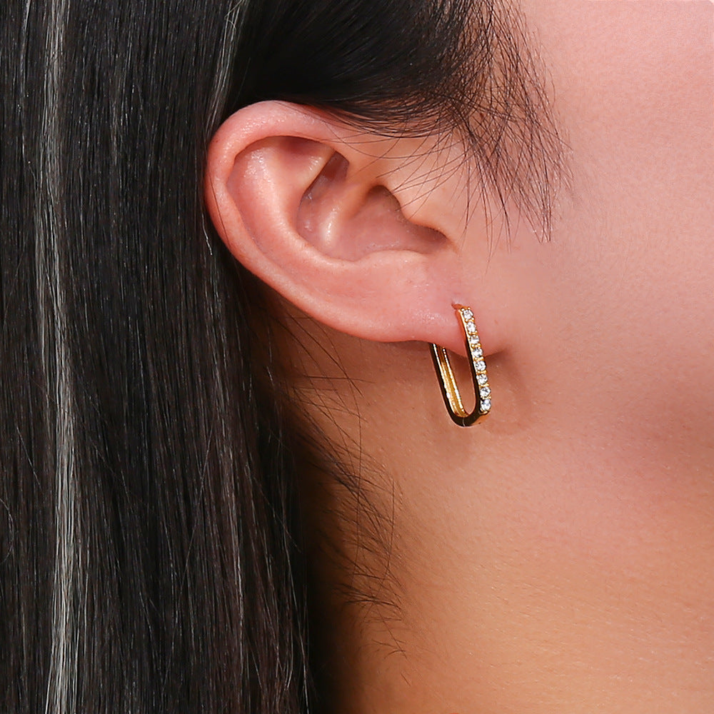 Maya Dazzling Gold Hoops