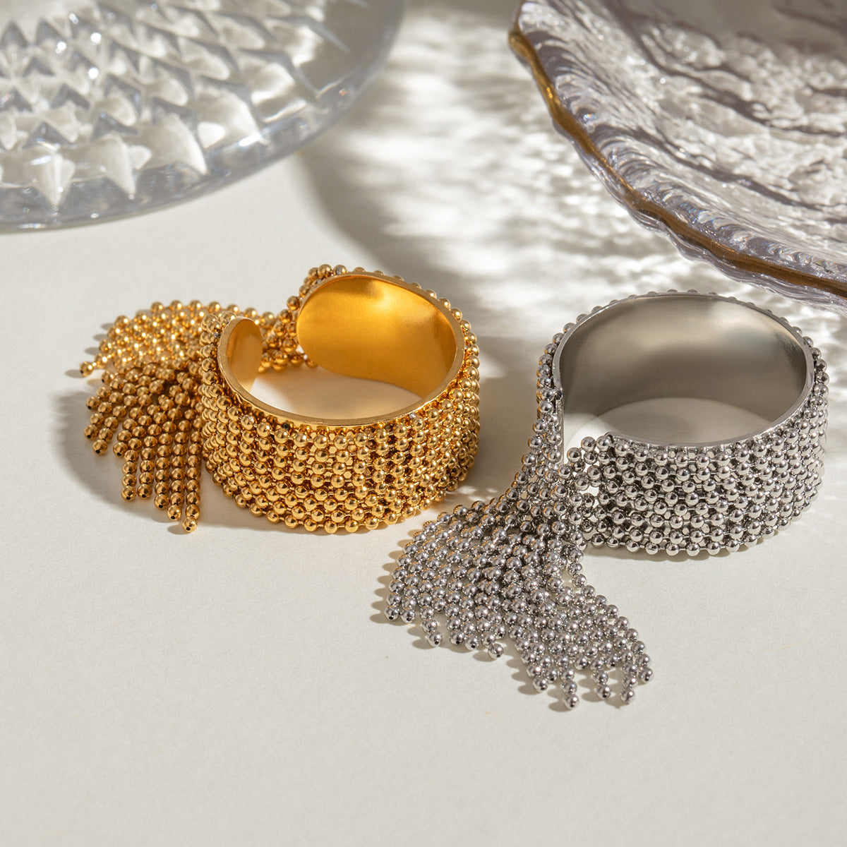 Luxe Gold Tassel Ring