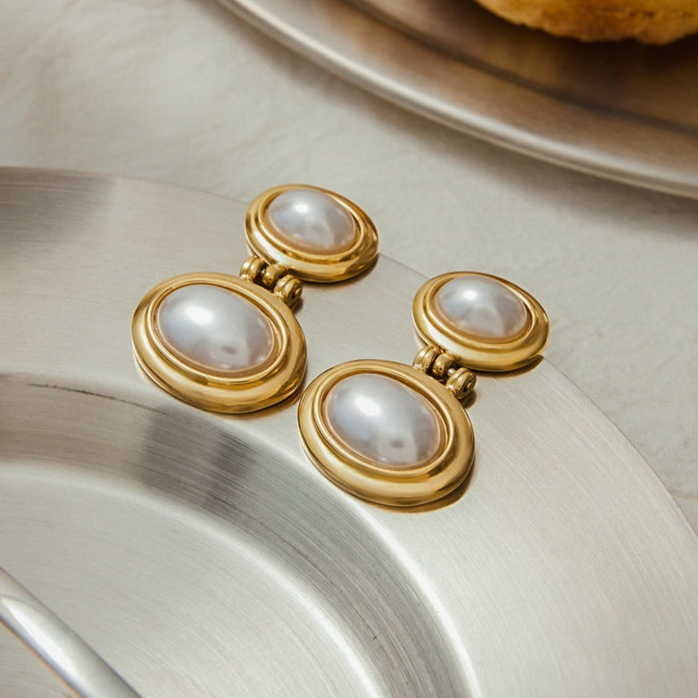 Amalfi Pearls Earrings - Sunshine Collection