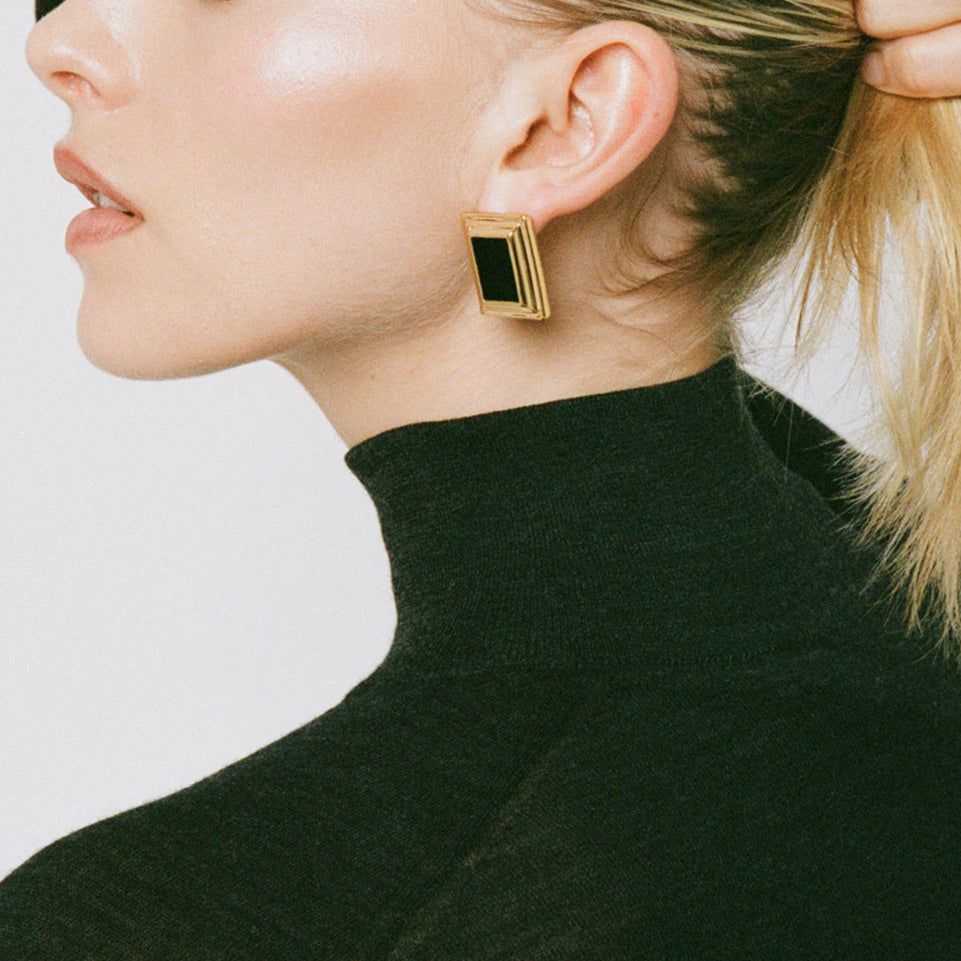 Sybil Enamel Statement Earrings