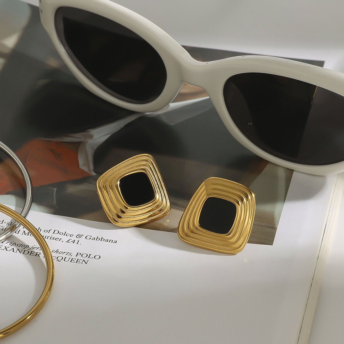 Luxe Geometric Gold Earrings