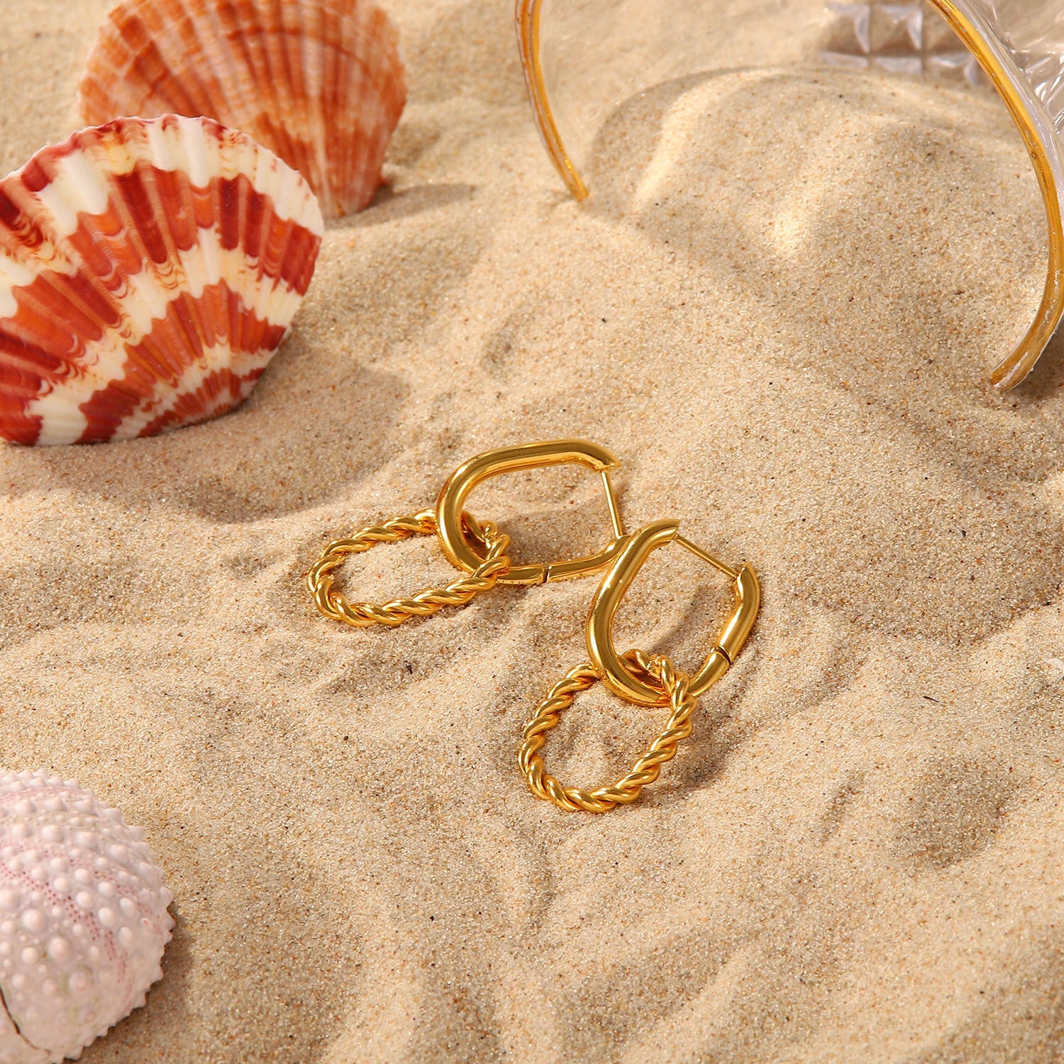 Twisted Aura Gold Hoops