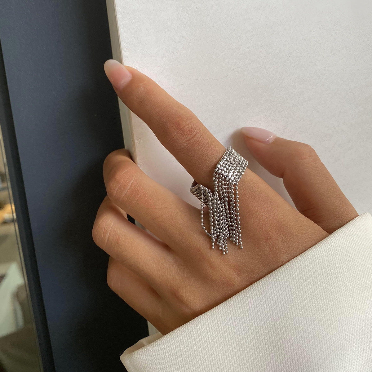 Luxe Gold Tassel Ring