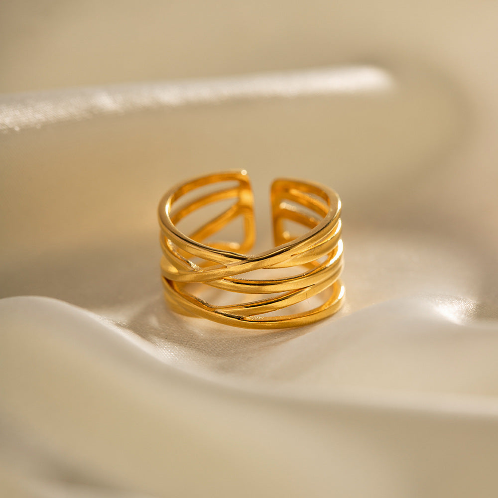 Golden Flow Ring