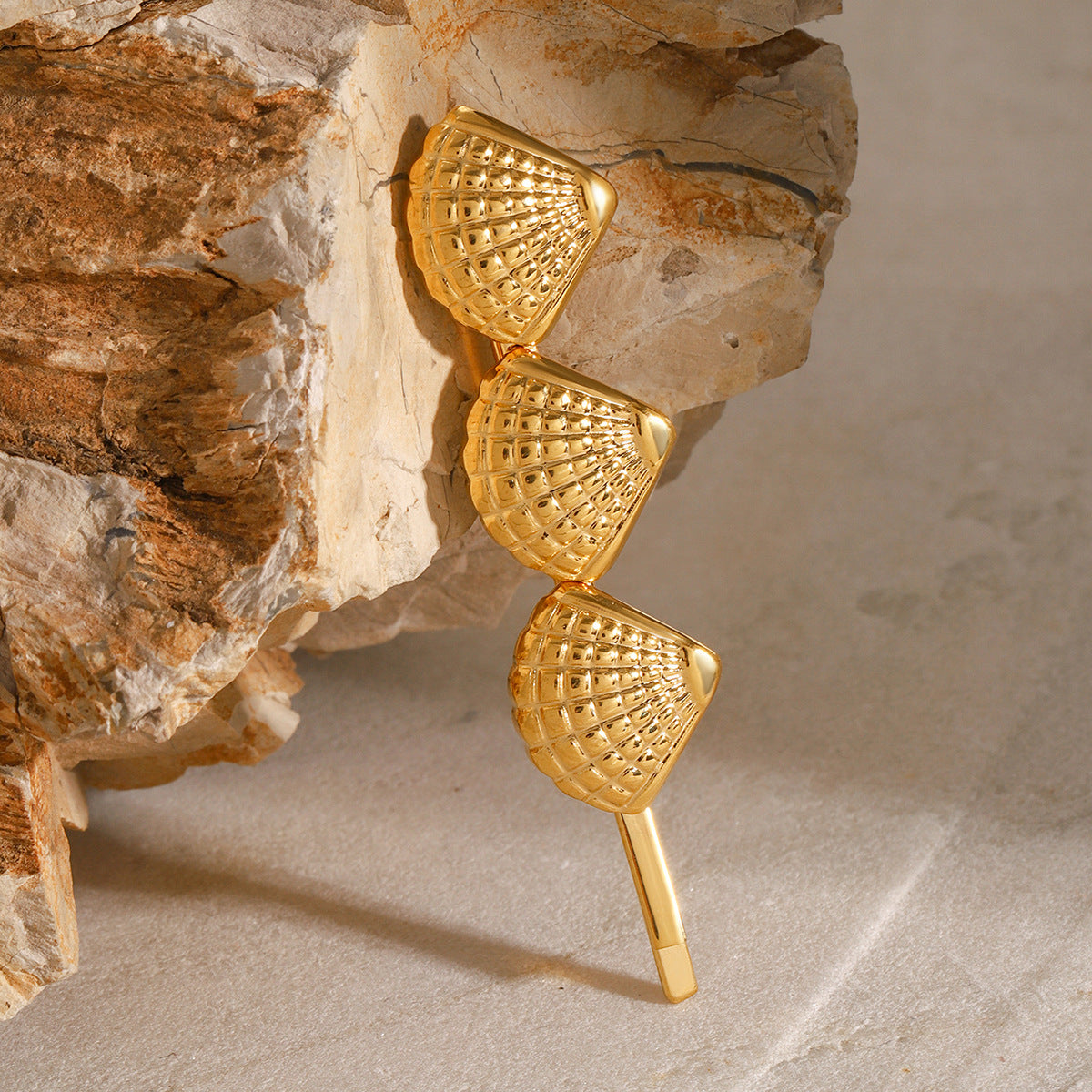 Golden Tide Seashell Hair Pin