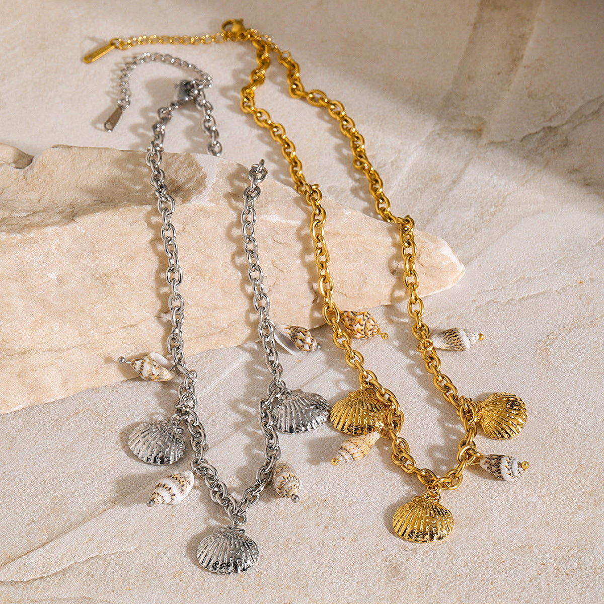 Oceanic Embrace Seashell Necklace