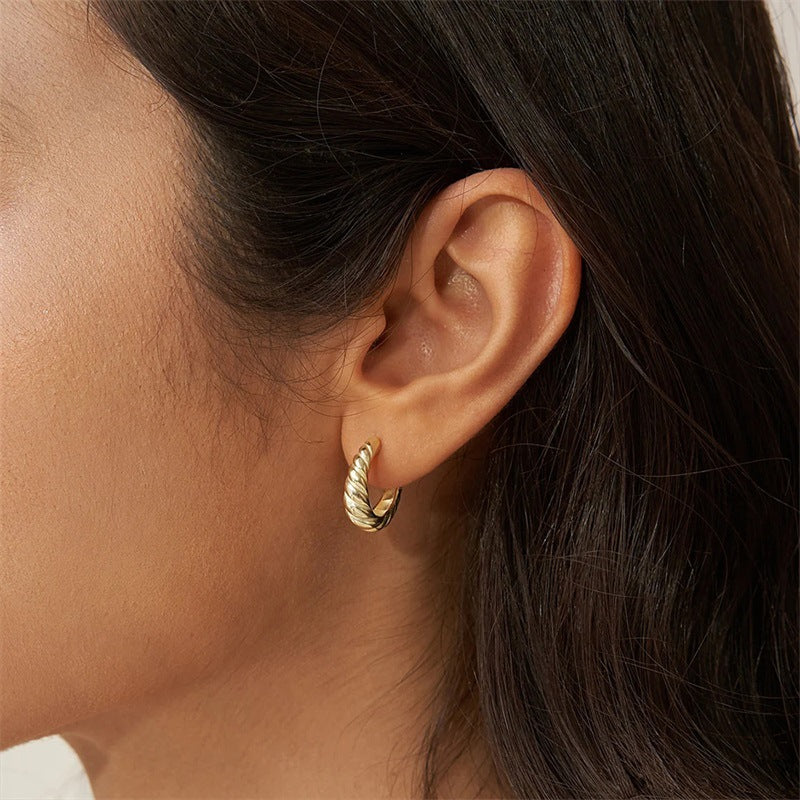 Elegant Croissant Hoop Earrings