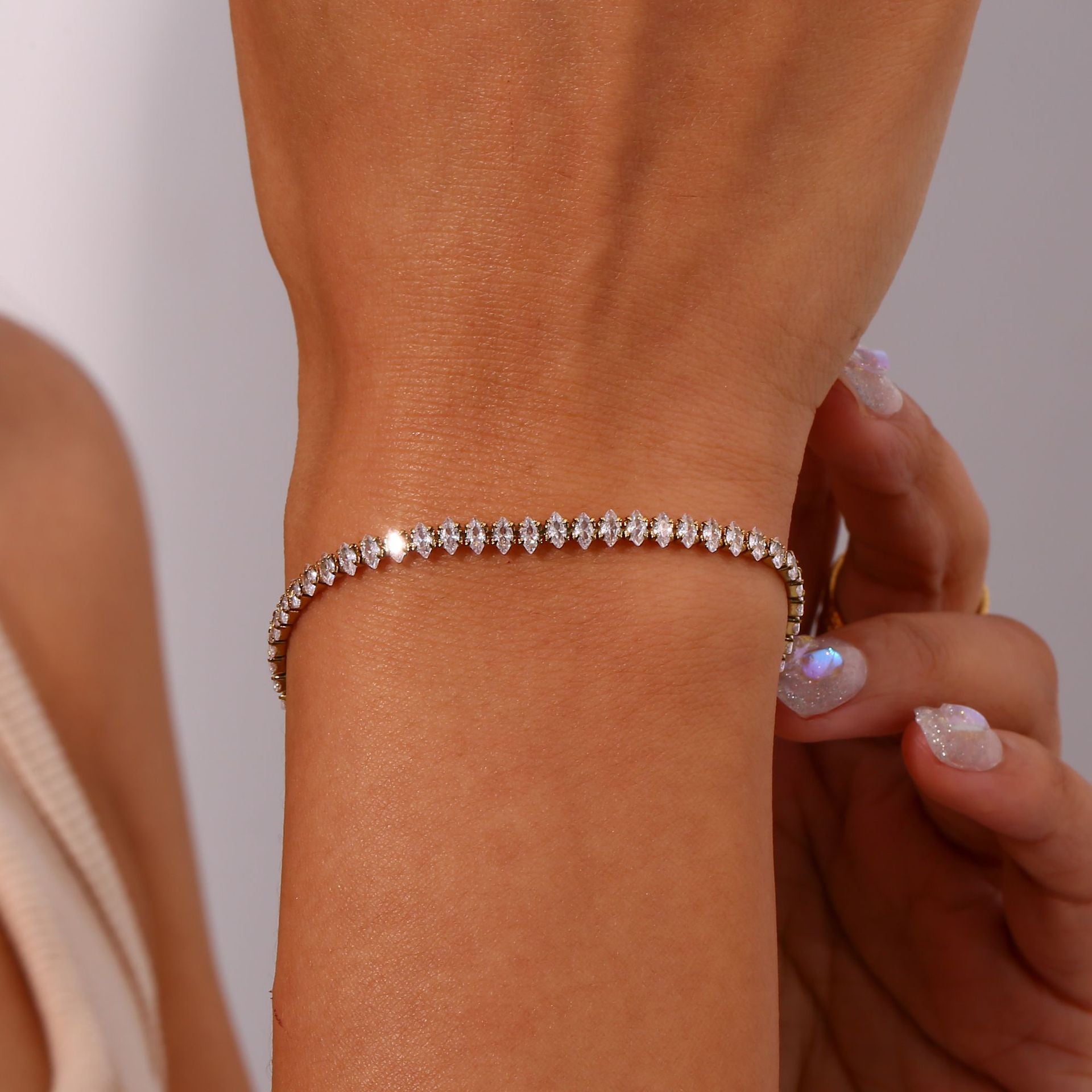 Radiant Wisteria Tennis Bracelet