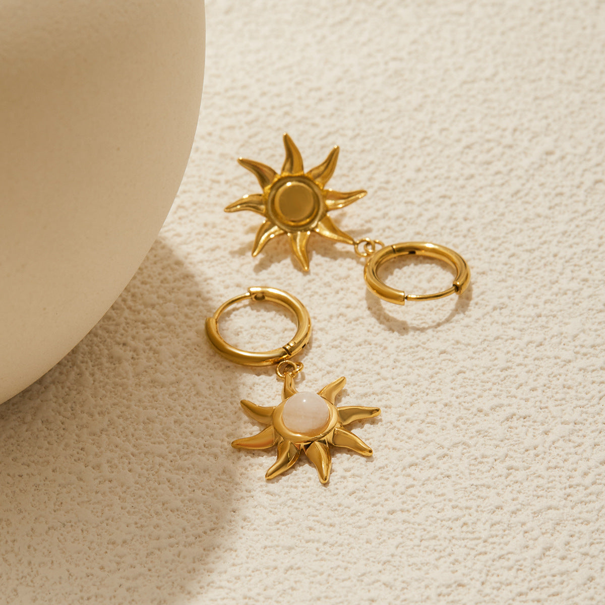 Solstice Glow Moonstone Hoops