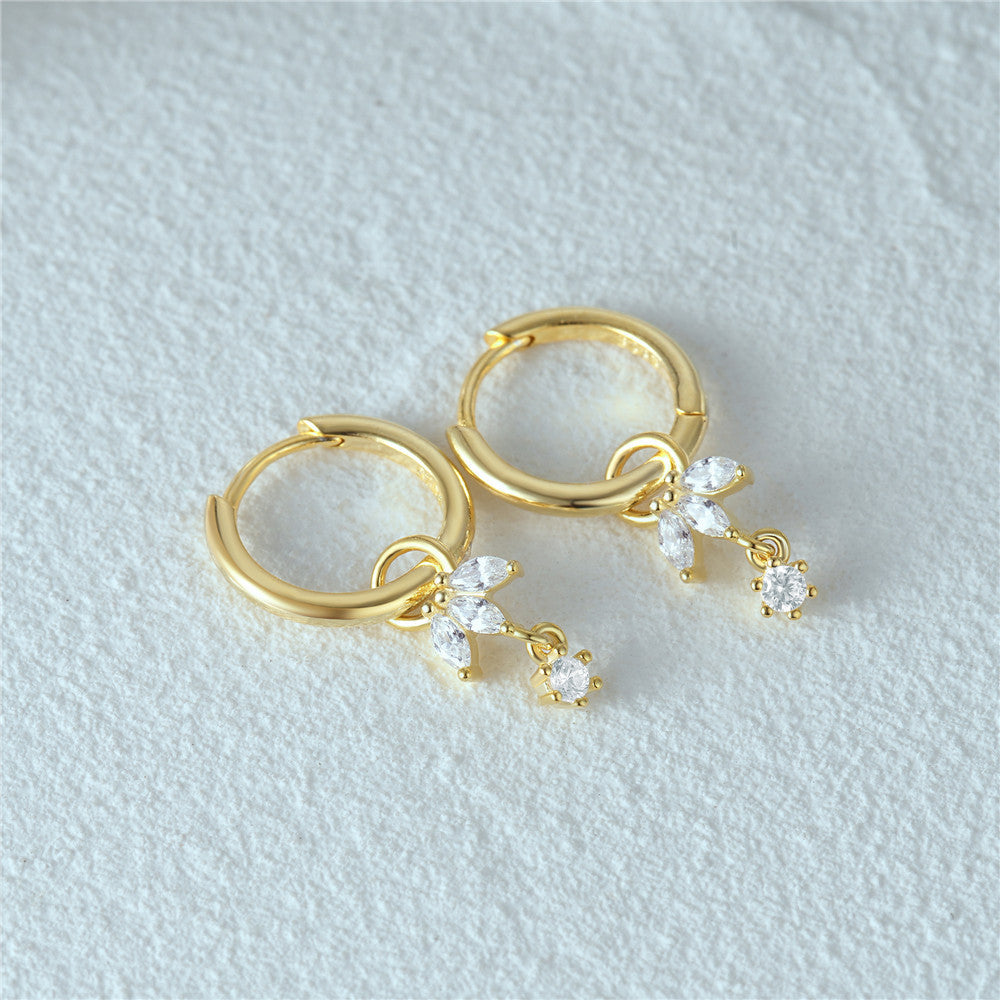 Dazzling Charm Hoops