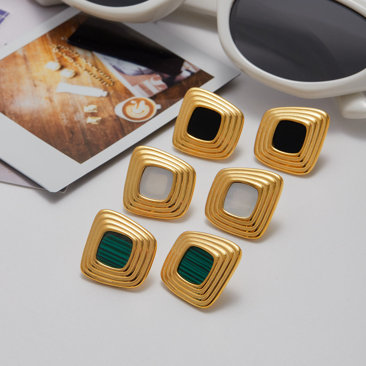 Luxe Geometric Gold Earrings
