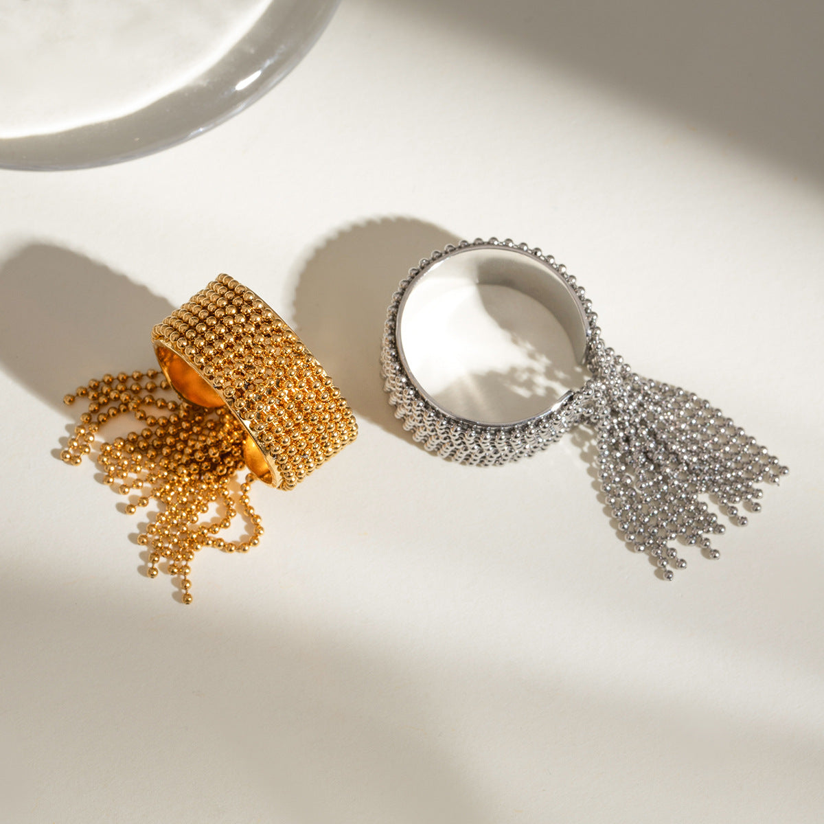 Luxe Gold Tassel Ring