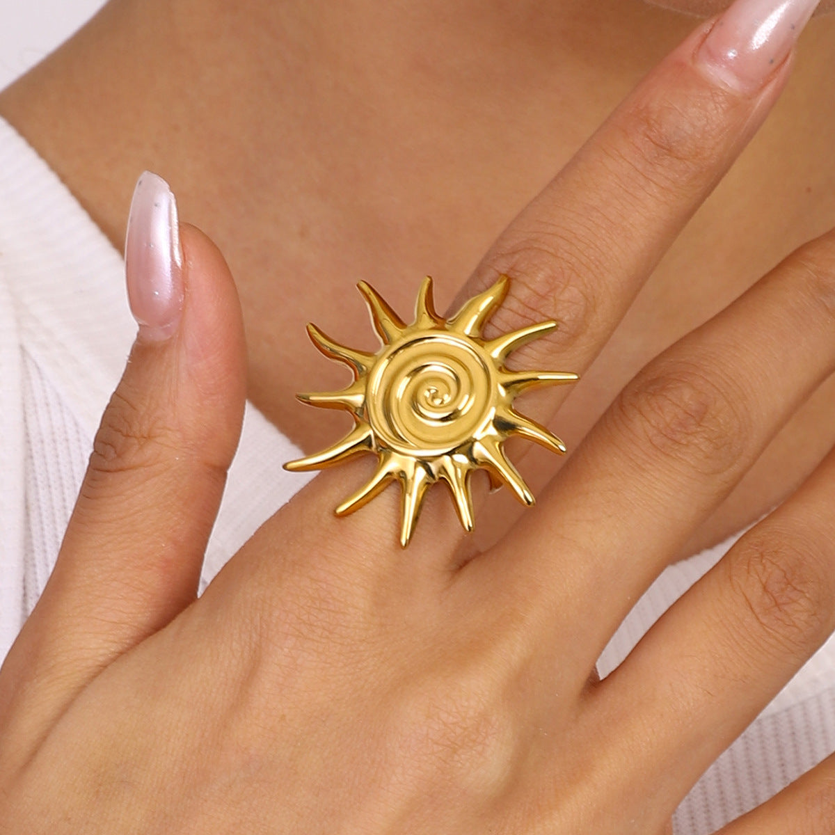 Radiant Celestial Sun Ring