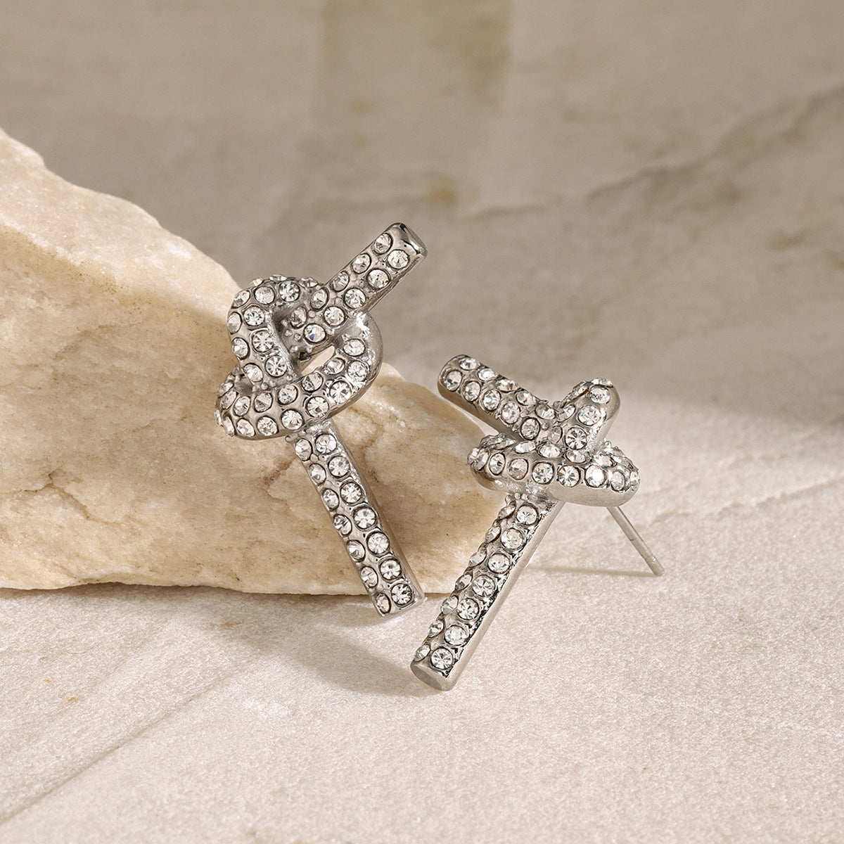 Elegance Knot Diamond Earrings