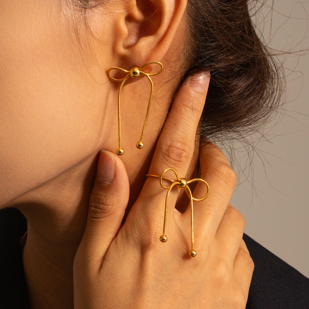 Annie Ribbon Drop Earrings