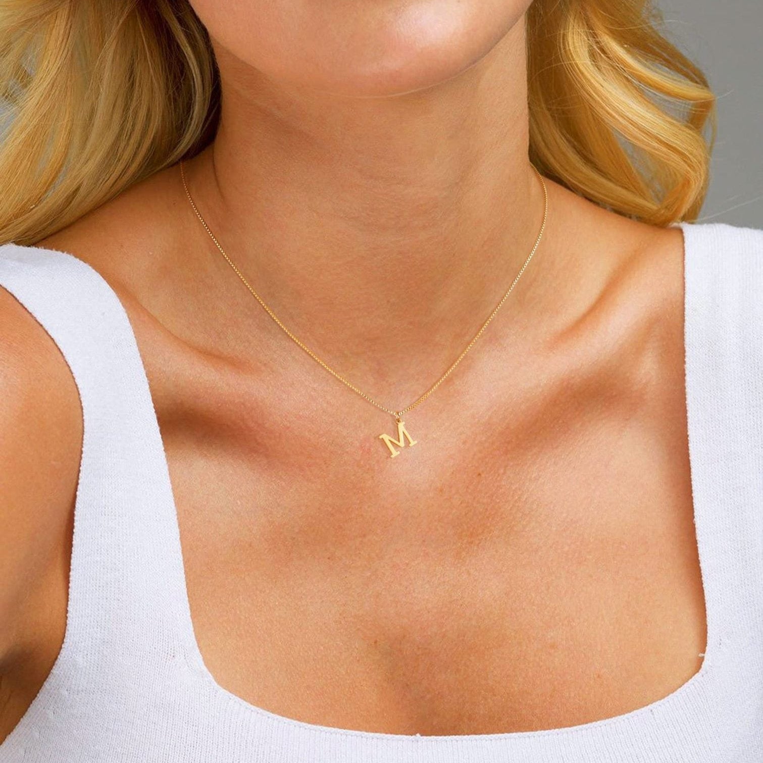 Personalized Initial Gold Necklace