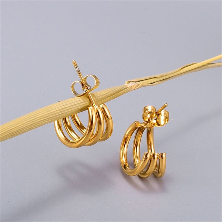 Elegant Gold Cradle Earrings