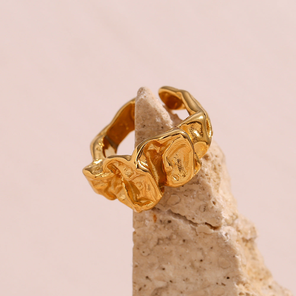 Sculpted Gold Statement Ring
