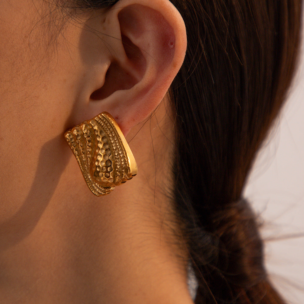 Golden Bloom Teardrop Earrings