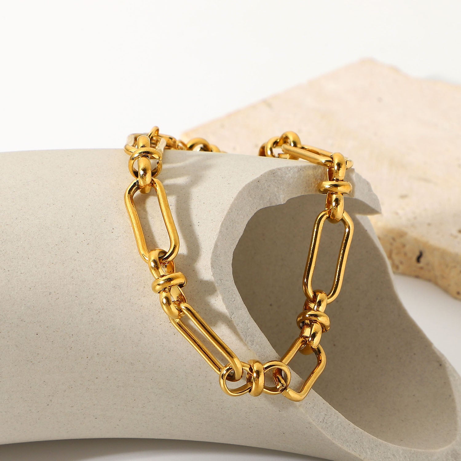 Gold Paperclip Chain Bracelet