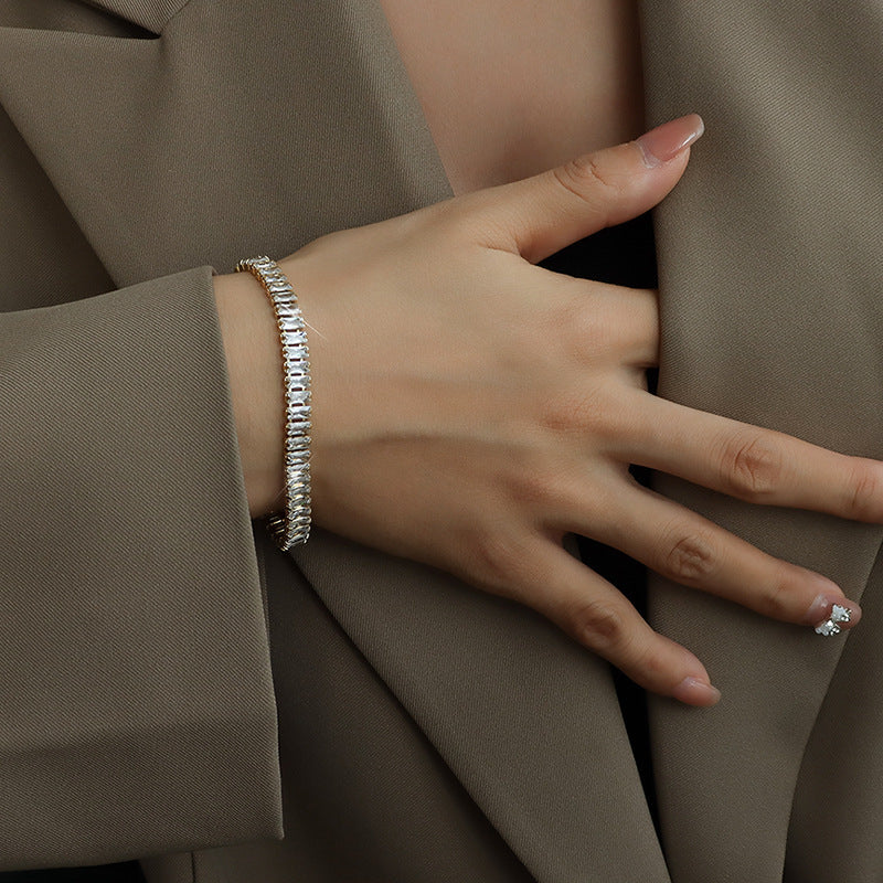Radiant Gold Tennis Bracelet