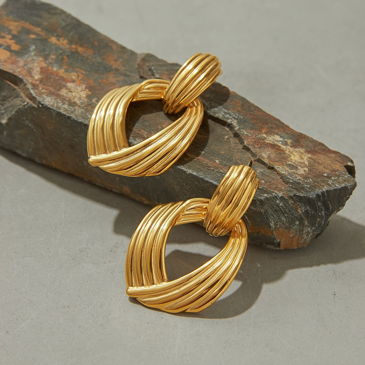 Selma Sculptural Gold Earrings